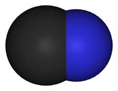 Ball-and-stick model of the cyanide anion