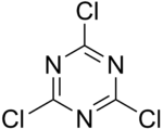 Skeletal formula of cyanuric chloride