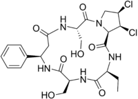 Skeletal formula of cyclochlorotine