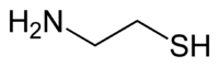 Skeletal formula of cysteamine