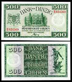 500 Danzig gulden, 1924 issue