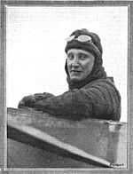 Damer Leslie Allen in his aircraft}