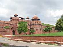 Red sandstone gate of the fortress
