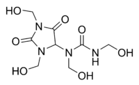 Skeletal formula of diazolidinyl urea