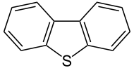 Skeletal formula of dibenzothiophene