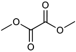 Skeletal formula of dimethyl oxalate