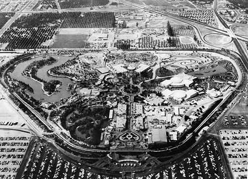 Disneyland from the air in 1956.