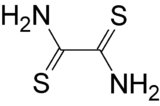 Structural formula of dithiooxamide