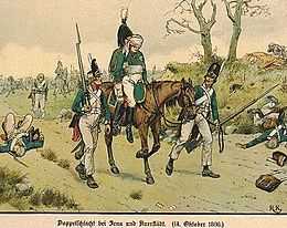 Print showing Prussian wounded and stragglers
