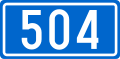 Croatian D504 road shield