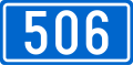 Croatian D506 road shield