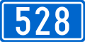 Croatian D528 road shield