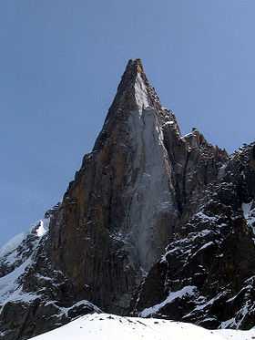 The west and south-west faces of the Aiguille du Dru
