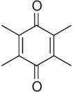 Structural formula of duroquinone