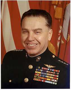 A color image of Earl Anderson, a white male in his Marine Corps dress uniform
