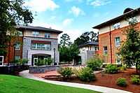 External photograph of two residence halls