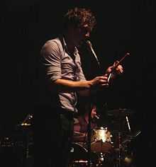 Ed Macfarlane performing with Friendly Fires at the 9:30 Club in Washington DC on 26 May 2011