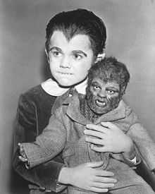 Eddie Munster with his werewolf doll "Woof-Woof".