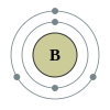 Boron's electron configuration is 2, 3.