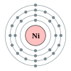 NIckel's electron configuration is 2, 8, 16, 12.