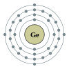 Germanium's electron configuration is 2, 8, 18, 4.