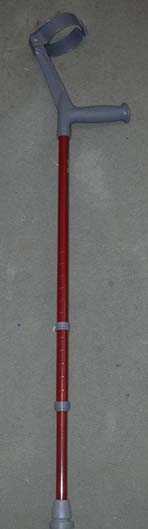 a length adjustable forearm crutch with handgrip and forearm support