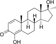 Skeletal formula of the enestebol molecule