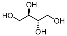 Skeletal formula of erythritol