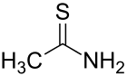 Structural formula of thioacetamide