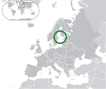 Map showing Åland in Europe