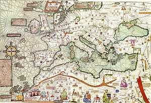 A part of the Catalan Atlas by Cresques Abraham and his son Jehuda Cresques