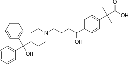 Skeletal formula of fexofenadine