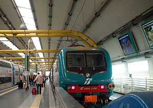 Inside the train hall.