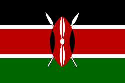 The flag of Kenia