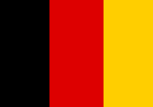 Vertical tricolor (L to R: black, red, yellow)