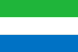 The flag of Siera Leone
