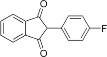 Structural formula of fluindione