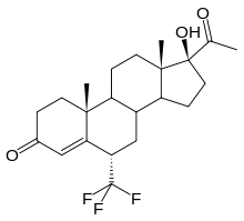 Skeletal formula of flumedroxone