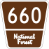 Forest Route 660 marker