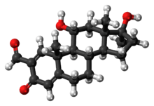 Ball-and-stick model of the formebolone molecule