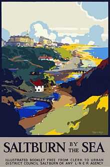 Frank Henry Mason's Saltburn-on-Sea rail poster