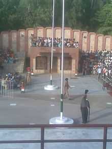 Full-length It is the snapshot of Ganda sing border kasur where the flag lowering ceremony is underway in feb 2010