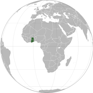 Location of  Ghana  (dark green)
