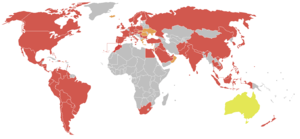 Map of countries with Burger King restaurants