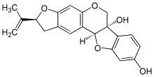 Chemical structure of glyceollin III