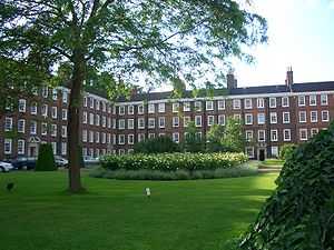 Part of Gray's Inn, showing some sets of chambers and a section of the Walks
