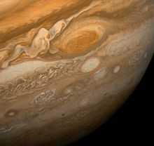 The Great Red Spot as seen from Voyager 1.