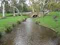 H Mitcham Reserve, Brownhill Creek in flood.JPG