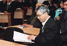 Hamlet Isakhanli at a conference.