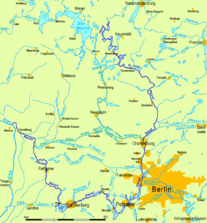 Map of the Havel River drainage